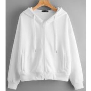 Zip Up Drawstring Hoodie